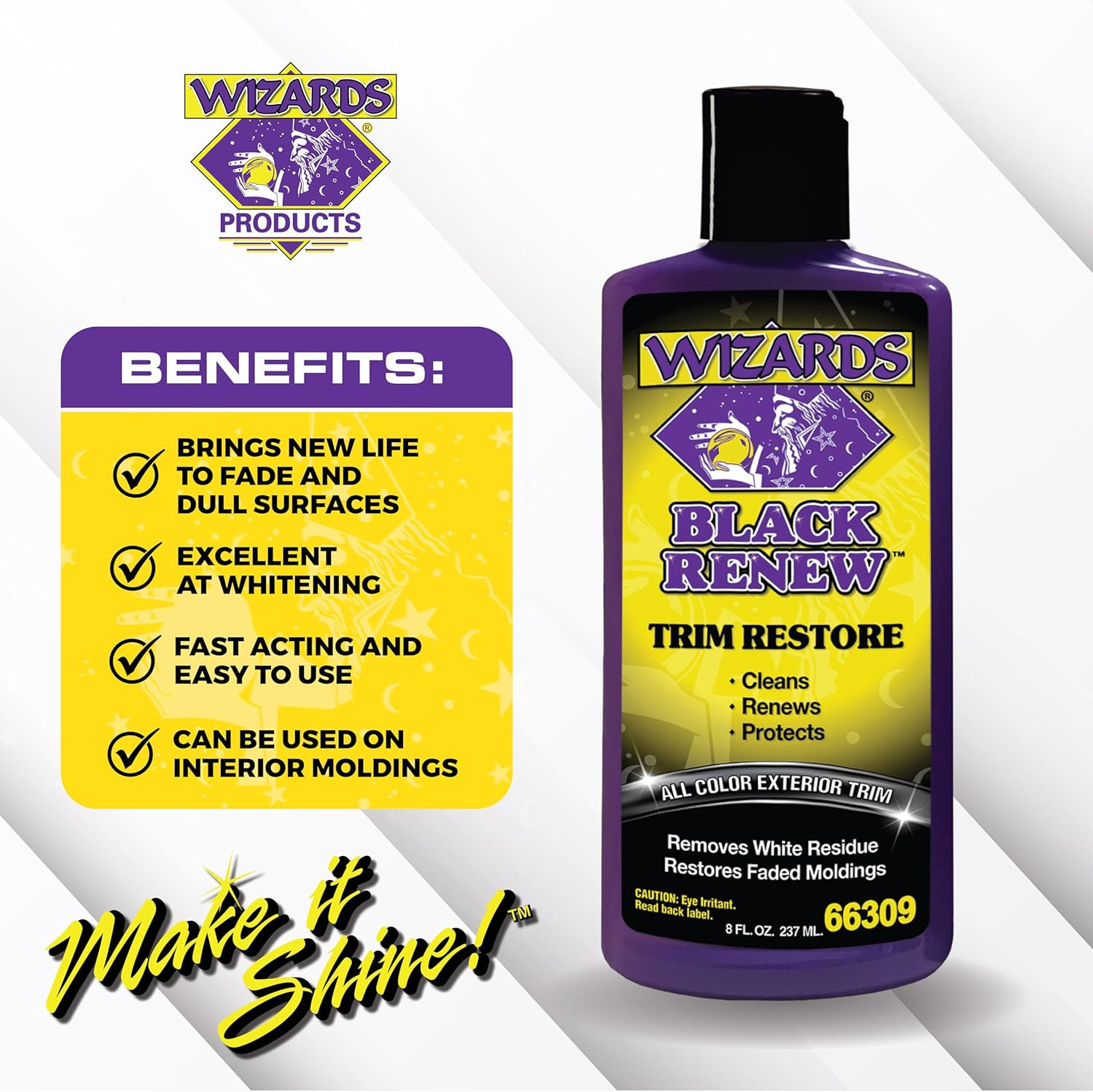 Black Renew Trim Restorer Treatment – Removes White Residue and Restores Faded M