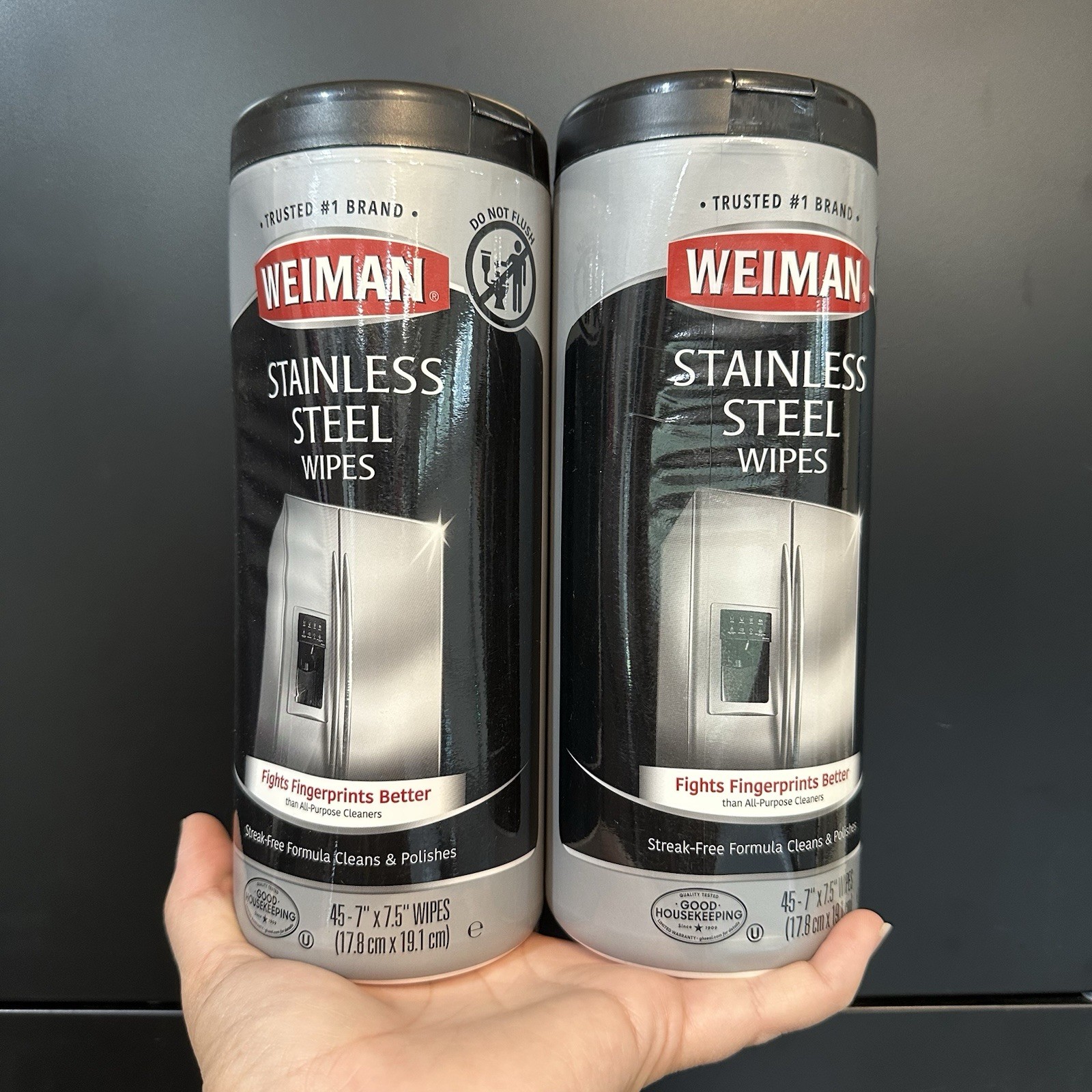 Weiman Stainless Steel Cleaner and Polish Wipes 2-Pack