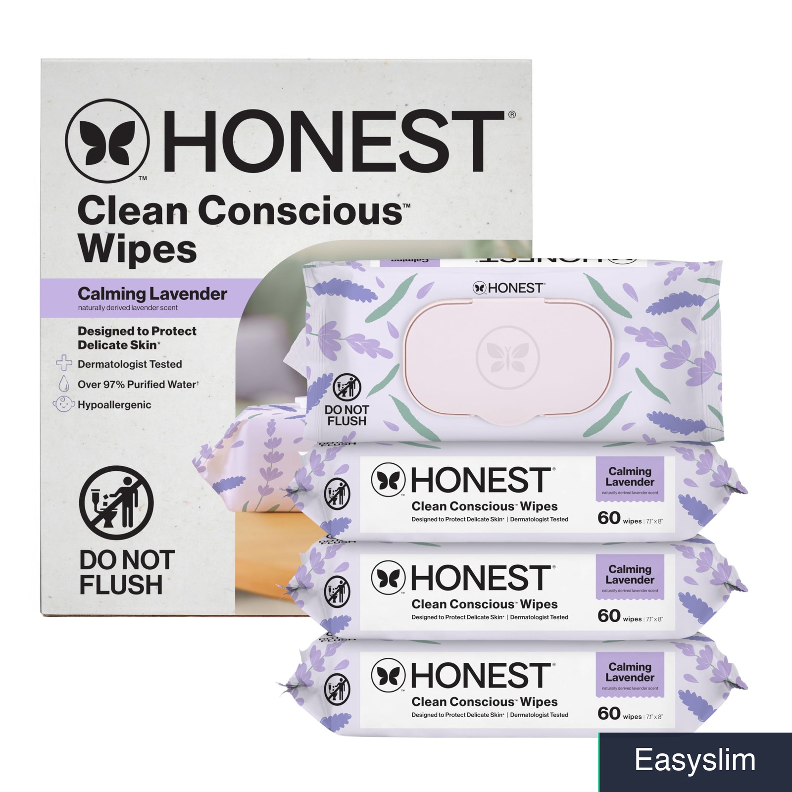 Plant-Based Cleansing Wipes, Lavender Scent, 240 Count, Extra Large