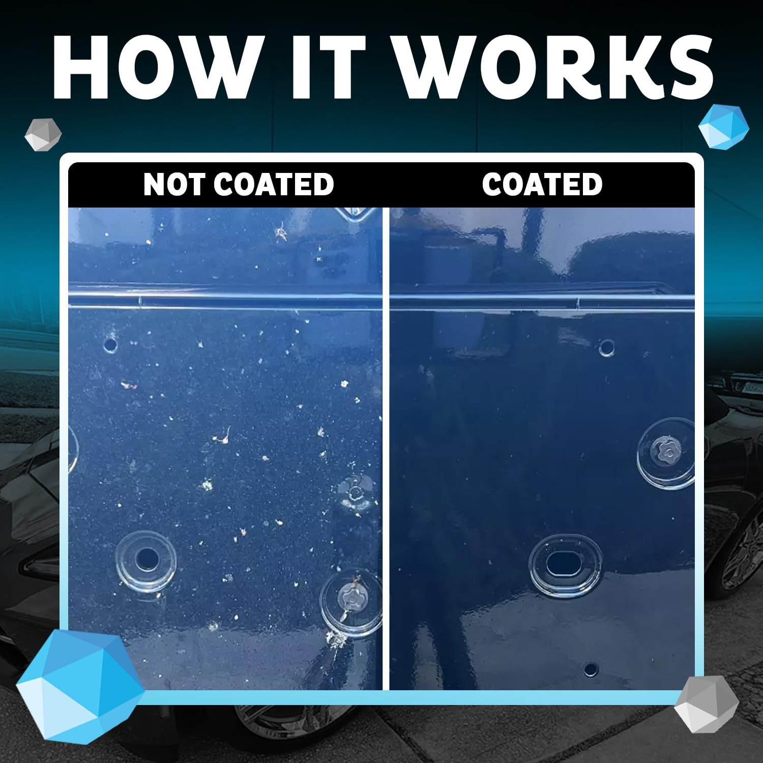 Car Waterless Wash Detailer Kit 2 Pack 20oz Spray Paint Protection 4 Cloths Wax