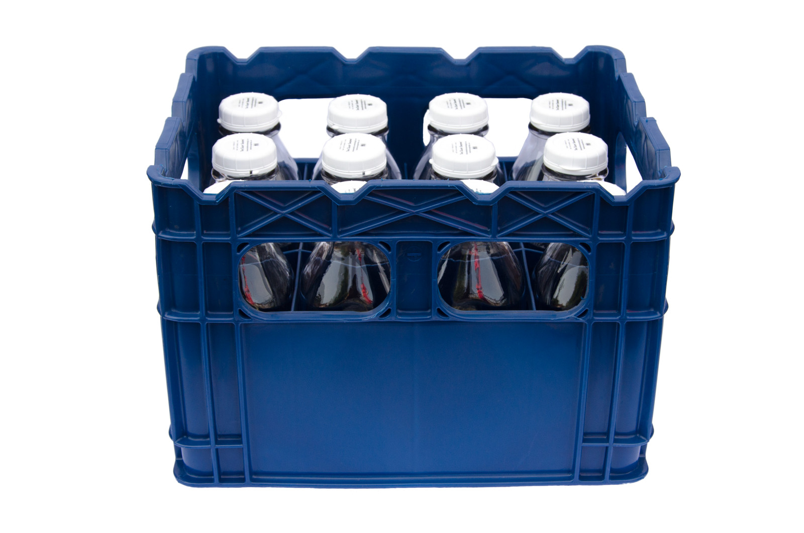 Plastic Crate for Glass Milk Bottles / Commercial Duty