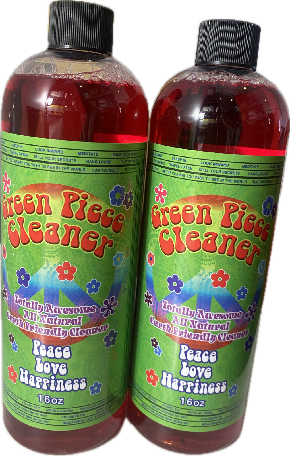 2 Pcs Green Glass Piece Cleaner Natural Earth Friendly Pipe Cleaner 16 oz Each