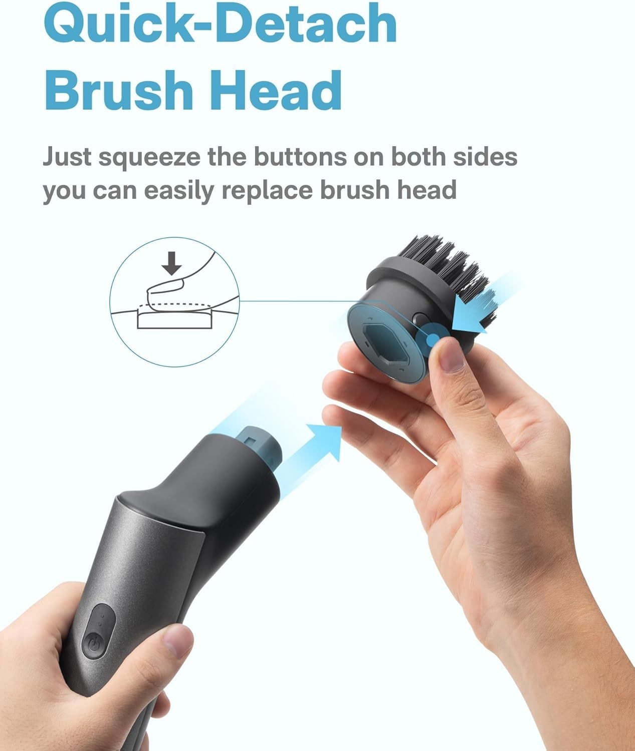 Cordless Electric Spin Scrubber IPX7 Full Body Waterproof Bathroom Cleaning