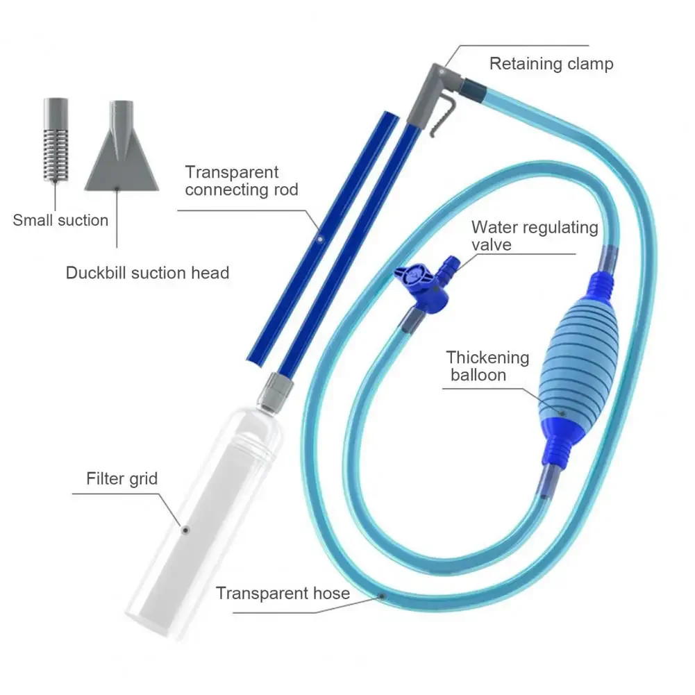 Pool Hand Vacuum Cleaner,Cleaning Tool,Adjustable Valve,Removable,Transparent