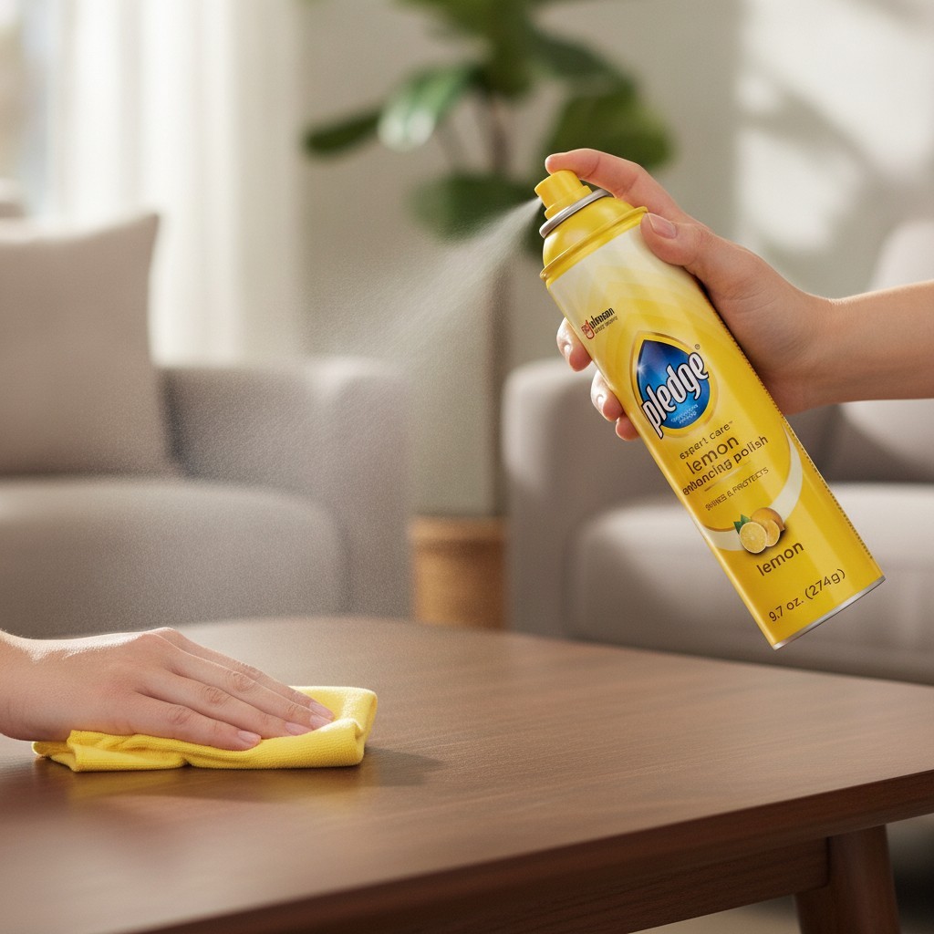 Pledge Expert Care Lemon Polish, 9.7oz – Streak-Free Furniture & Stainless Steel