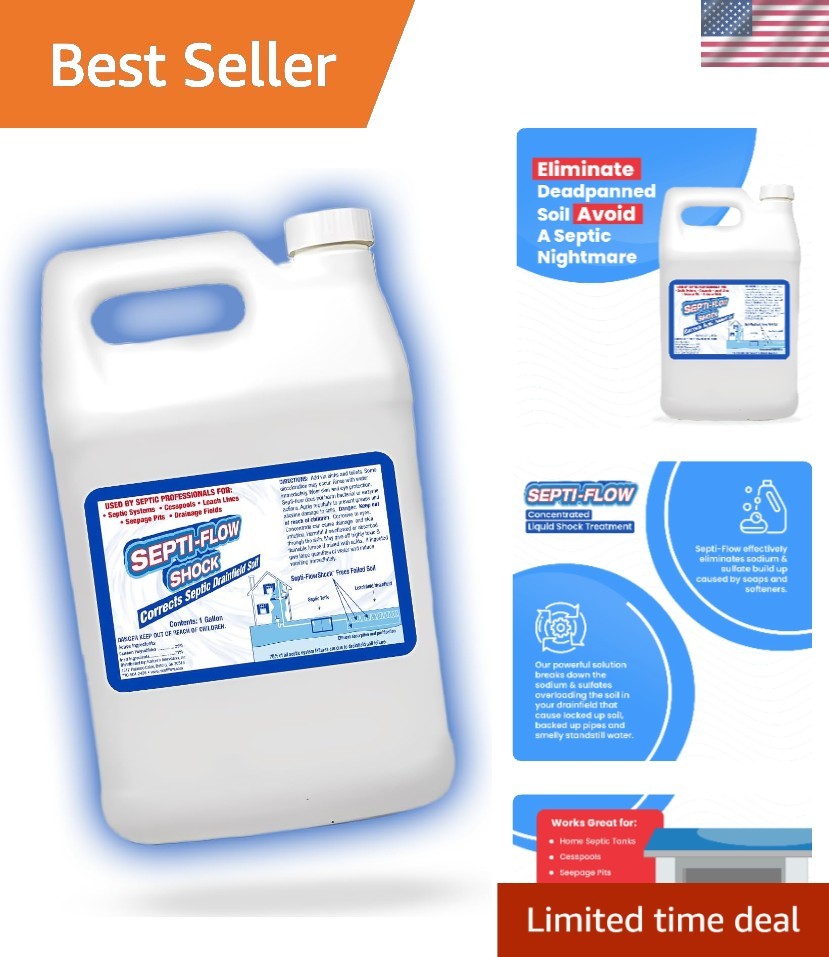 Septi-Flow Shock Septic Drainfield Repair Solution, Clears Leach Fields, Diss…