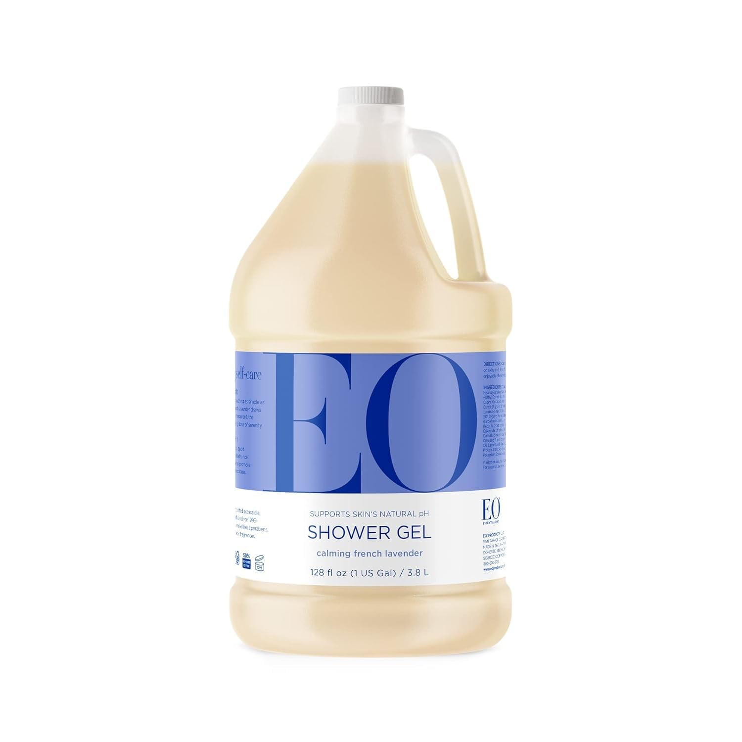 EO Shower Gel Refill, 1 Gallon, French Lavender, body wash made with Essential