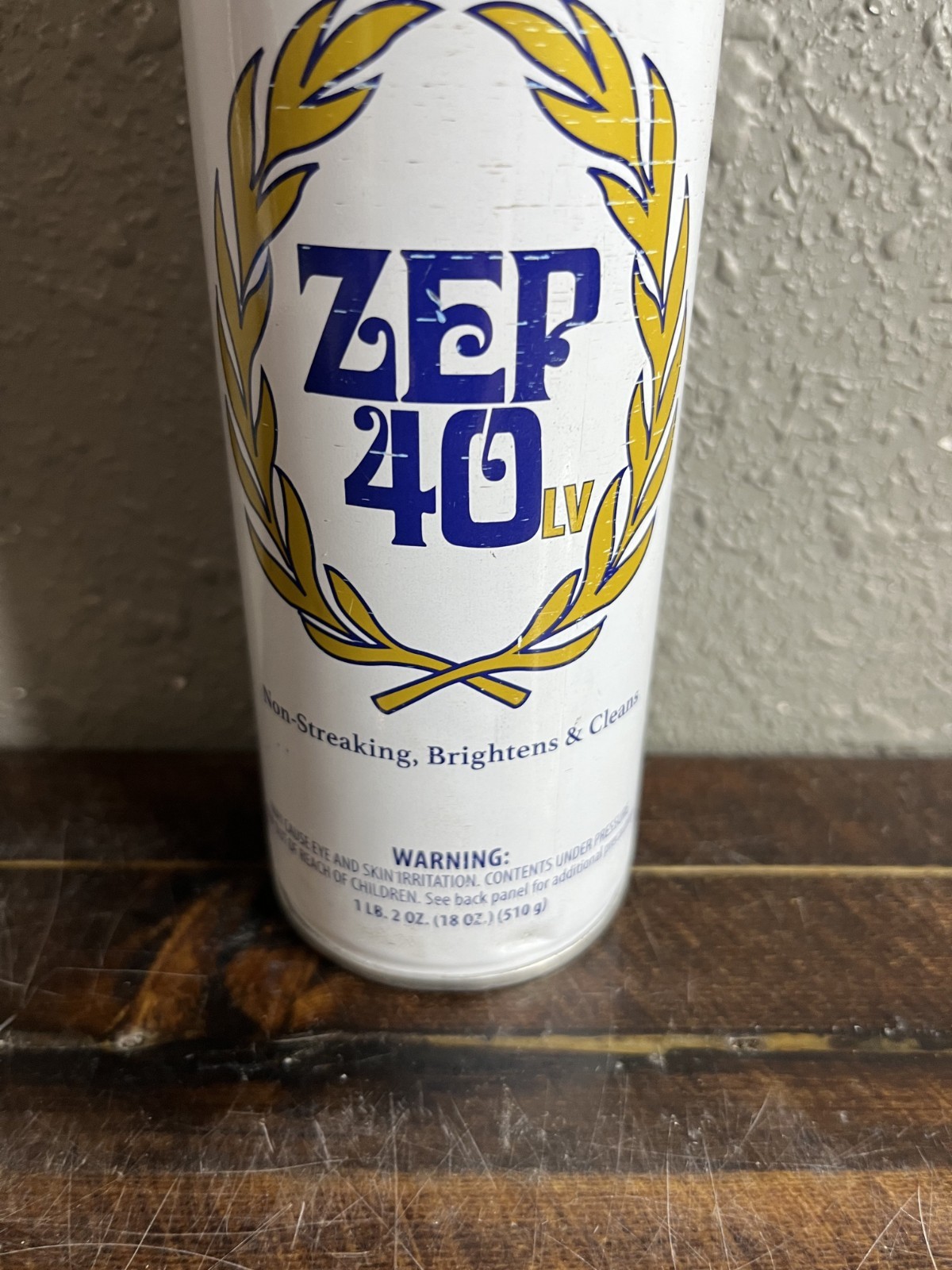Zep 40 LV Non-Streaking Cleaner Aerosol 18oz Glass Mirror Multi-Surface Heavy