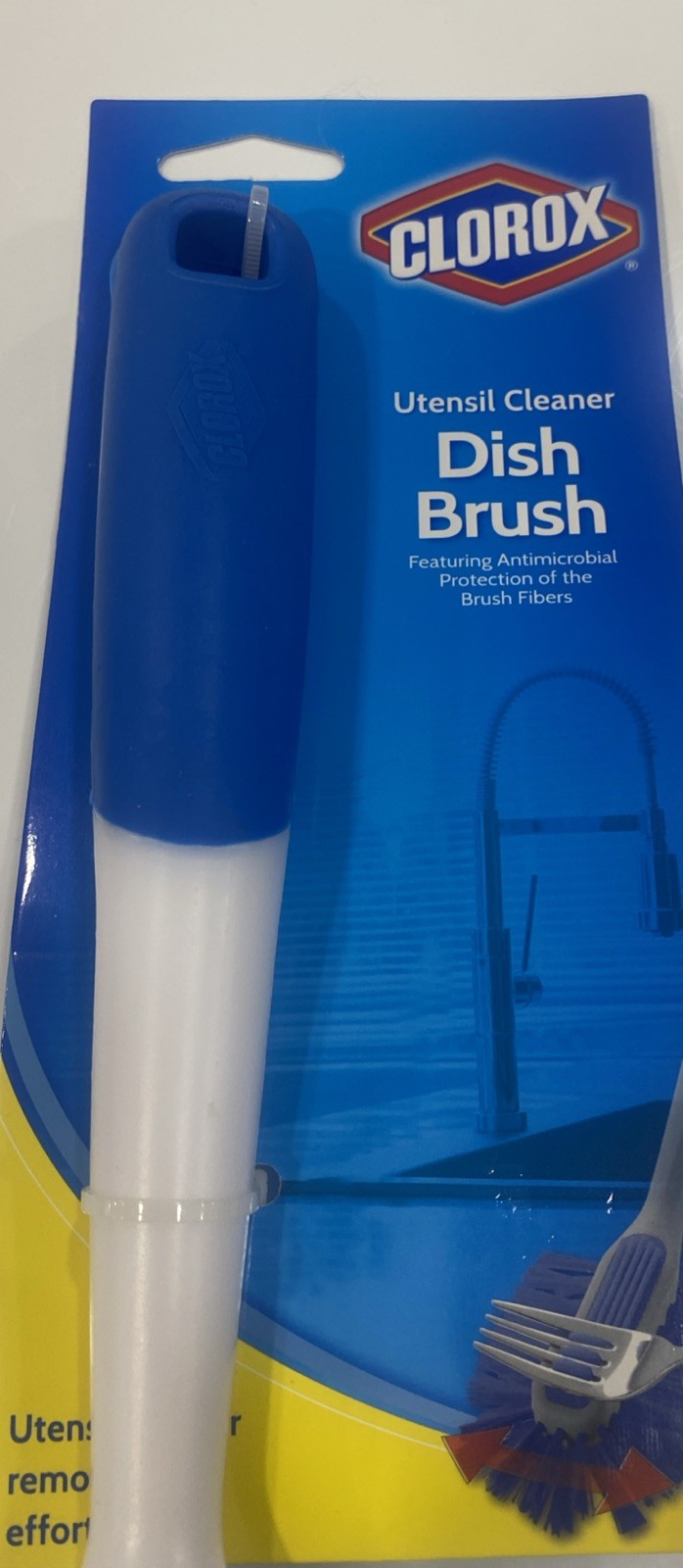 Clorox Utensil Dish Brush Curved Kitchen Brush – Dishwashing Cleaner Scrubber…