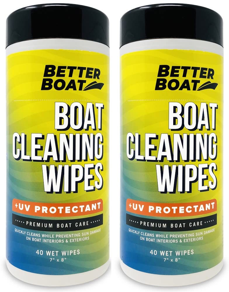 2PK Boat Cleaner Wipes with UV Protection, Marine Vinyl Cleaner and Protectan…
