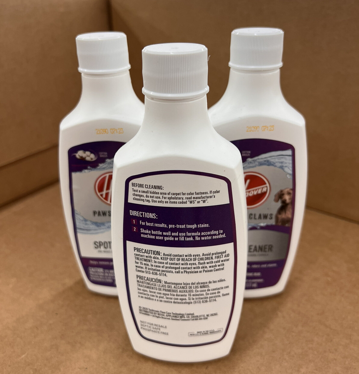 Hoover Paws & Claws Spot Cleaner • Carpet Cleaning Formula 6 oz • Lot Of 3 • NEW
