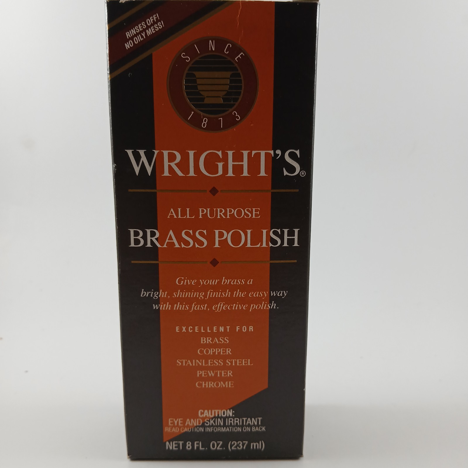 Wright’s All Purpose Brass Polish Metal 75% Full Vintage Discontinued 8oz