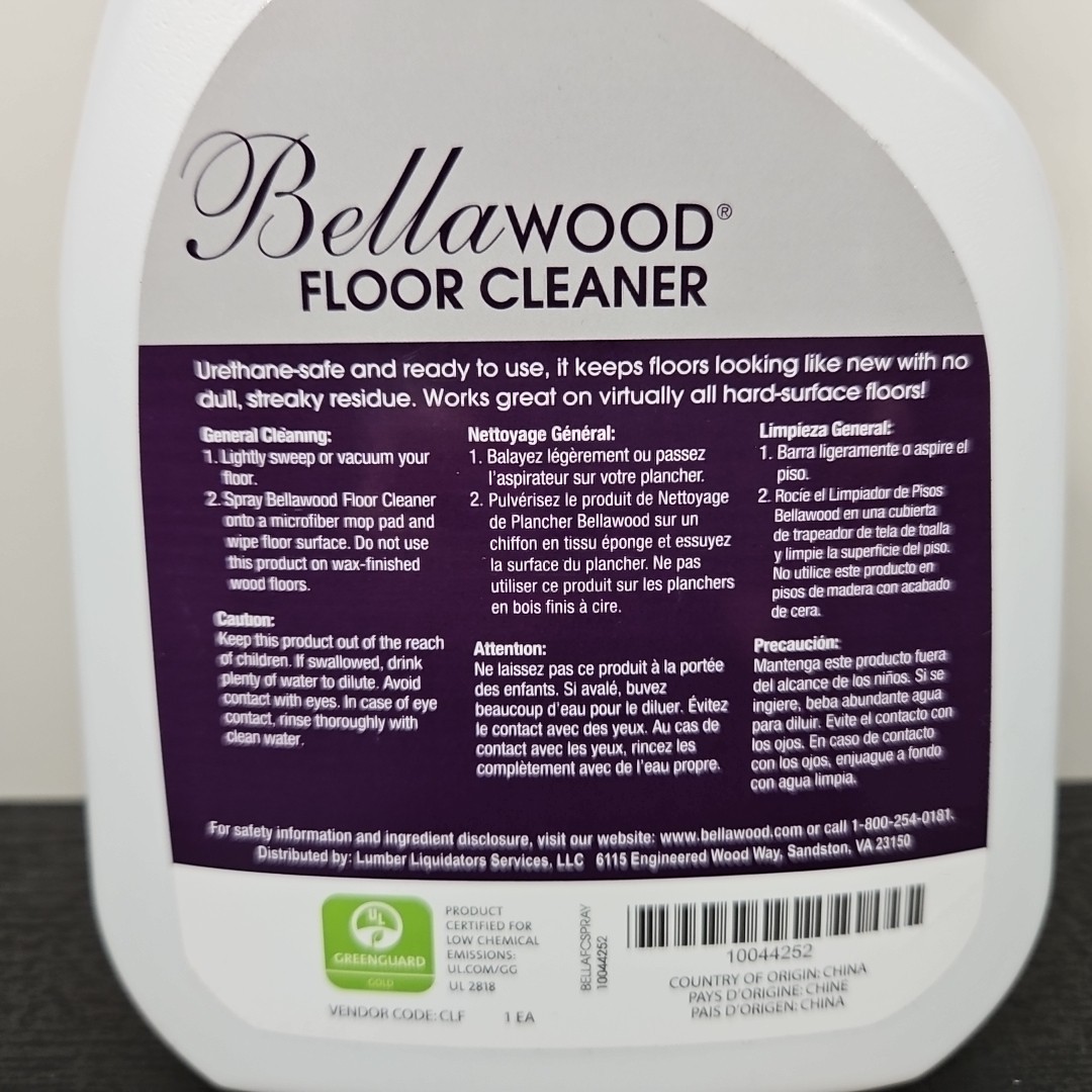 Bellawood Hardwood Floor Cleaner Ready To Use 32 Oz Spray Laminate Vinyl & More