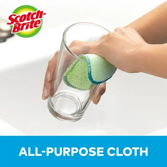 (3-2/pk)-3M Scotch-Brite Dobie Scrub & Wipe Reusable Cleaning Cloth Model 9057-2