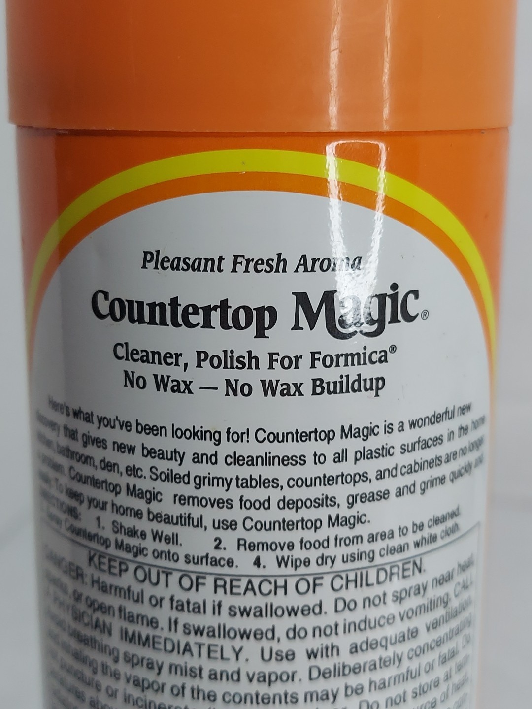 Vintage COUNTERTOP MAGIC 13 Oz Original Aerosol Spray Formica Laminate 90% Full