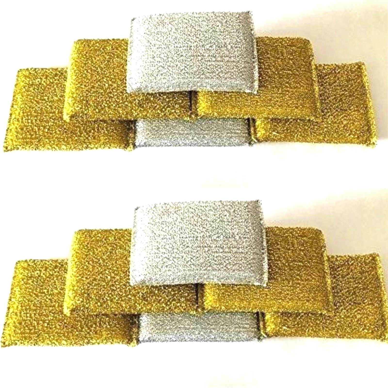 2 Packs 6 Pcs Shining Multi-purpose Scouring Pads Dish Sponge Non- Scratch