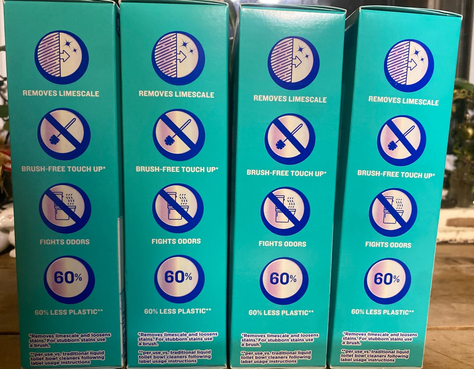 4 Boxes = 8 Easy Clean Foaming Toilet Bowl Cleaner, Easy Drop in Powder Pouches