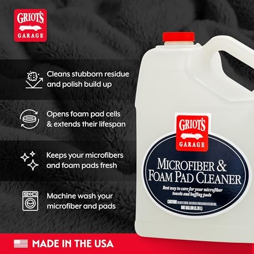 Microfiber and Foam Pad Cleaner, Removes Polish, Wax, 128 Fl Oz (Pack of 1)