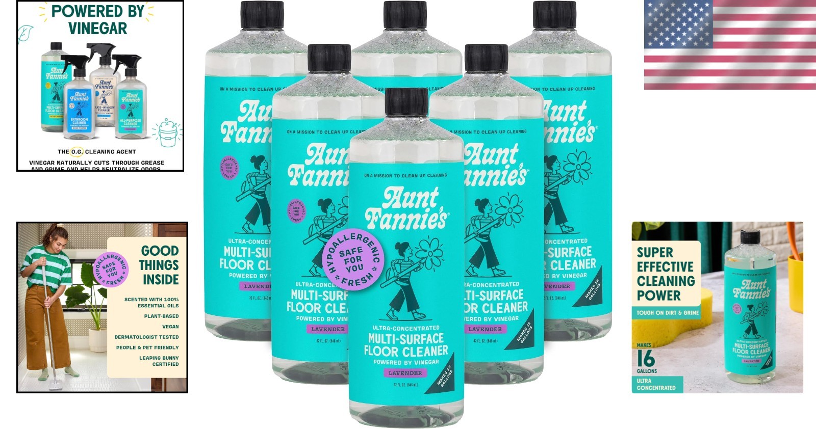 Natural Lavender Floor Cleaner 32oz – Pack of 6