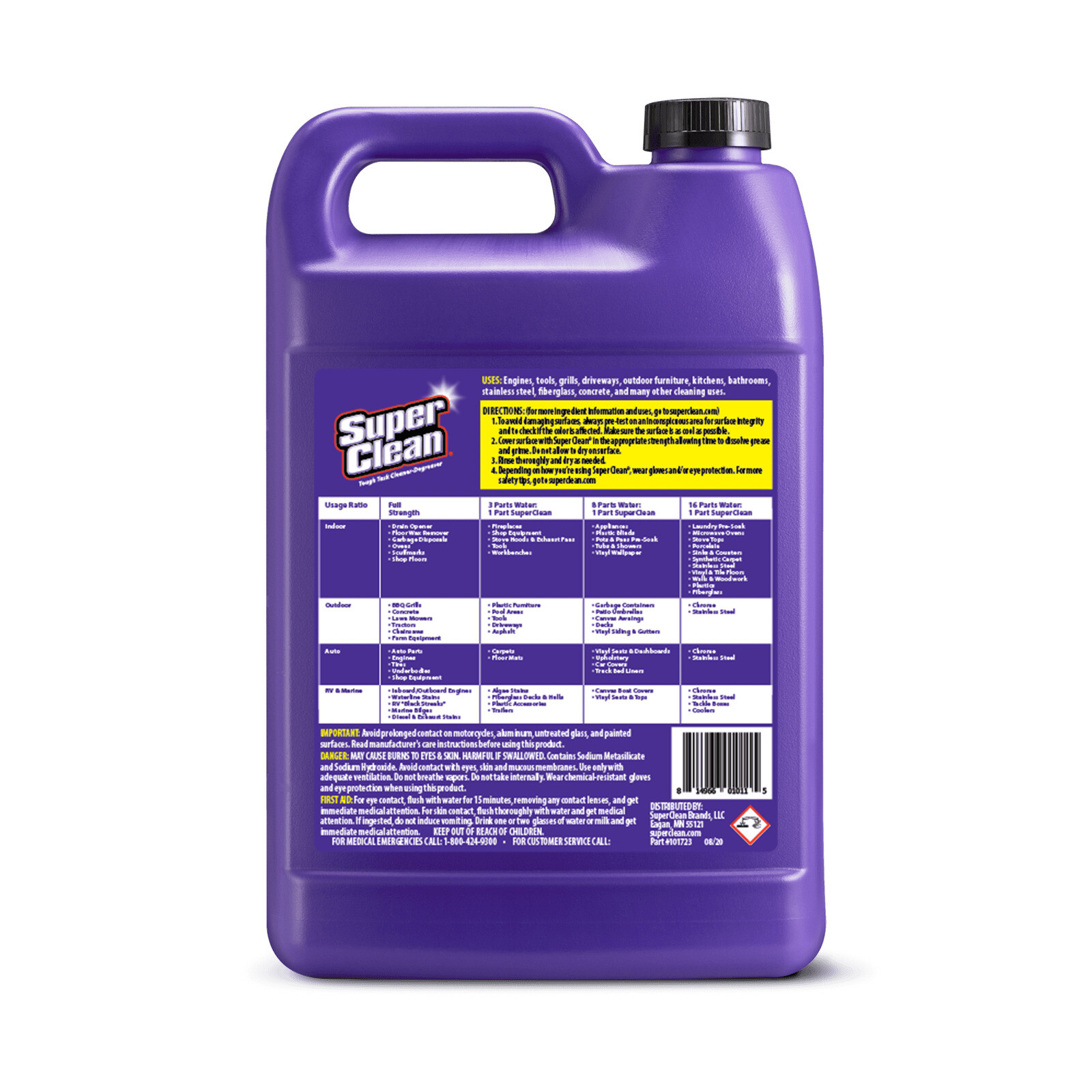 1 Gallon Tough Task Cleaner-Degreaser Floor Mats Wheels Carpet 128 Fluid Ounces