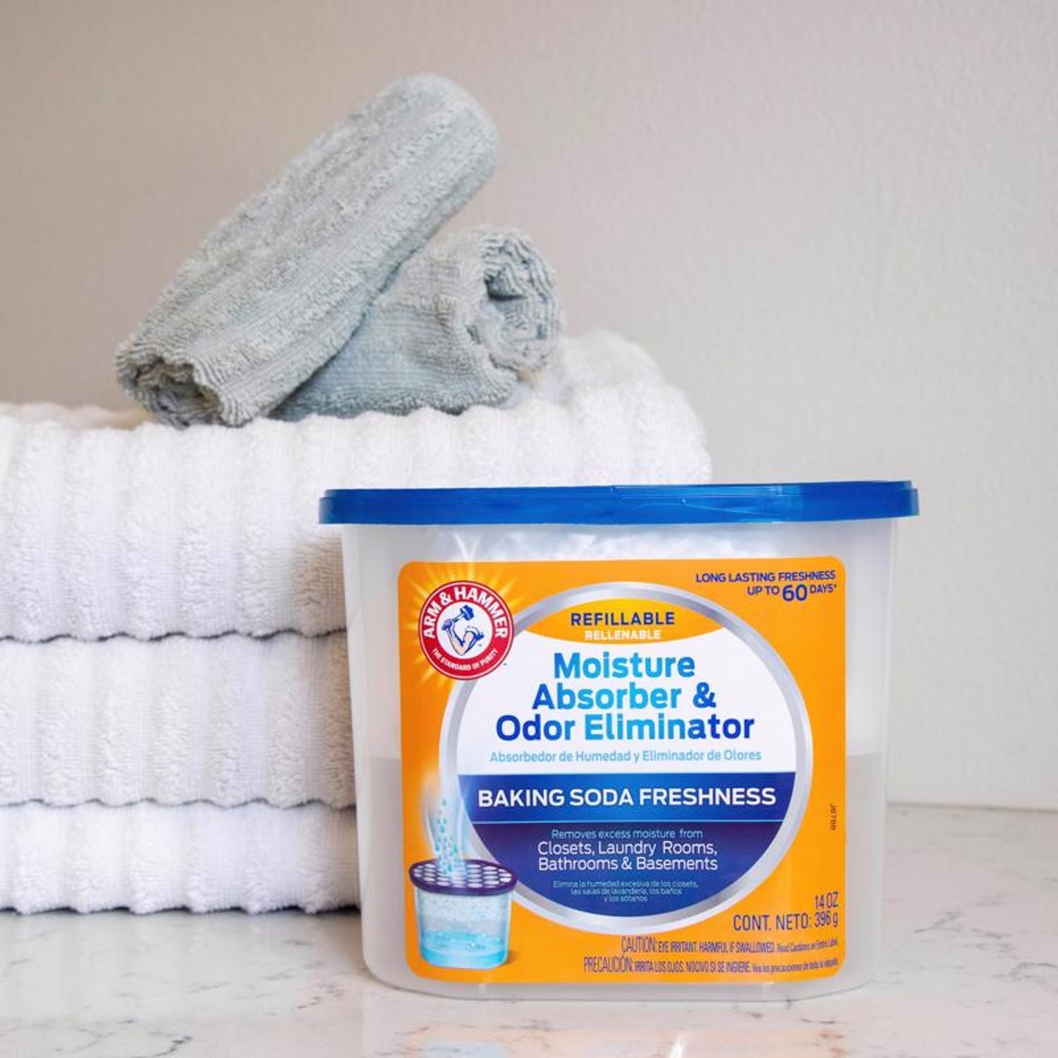 Arm & Hammer No Scent Moisture Absorber And Odor Eliminator 14 Oz. (Pack Of 6)