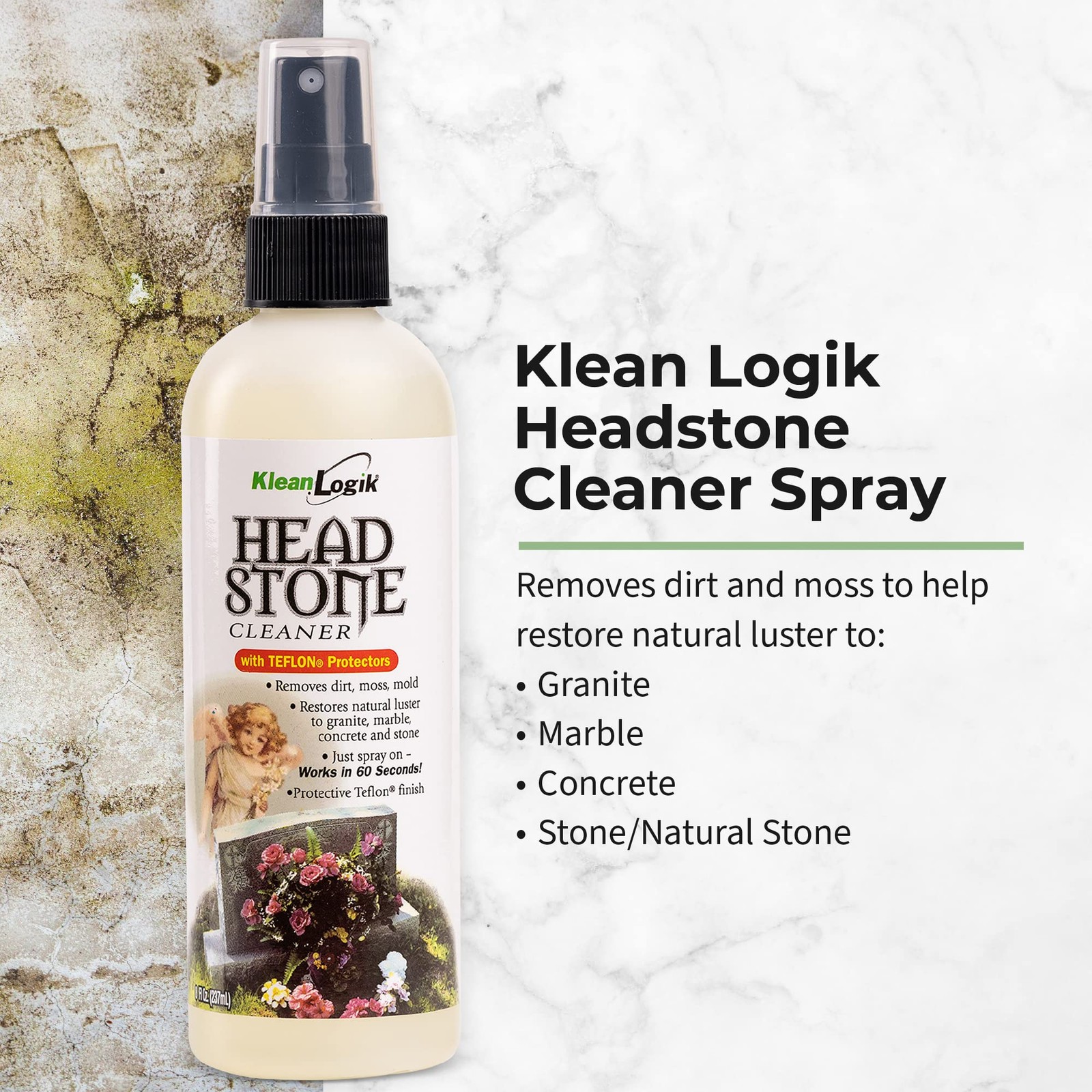 Headstone Cleaner For Graves & Memorials, Tombstone Cleaner Solution Removes …
