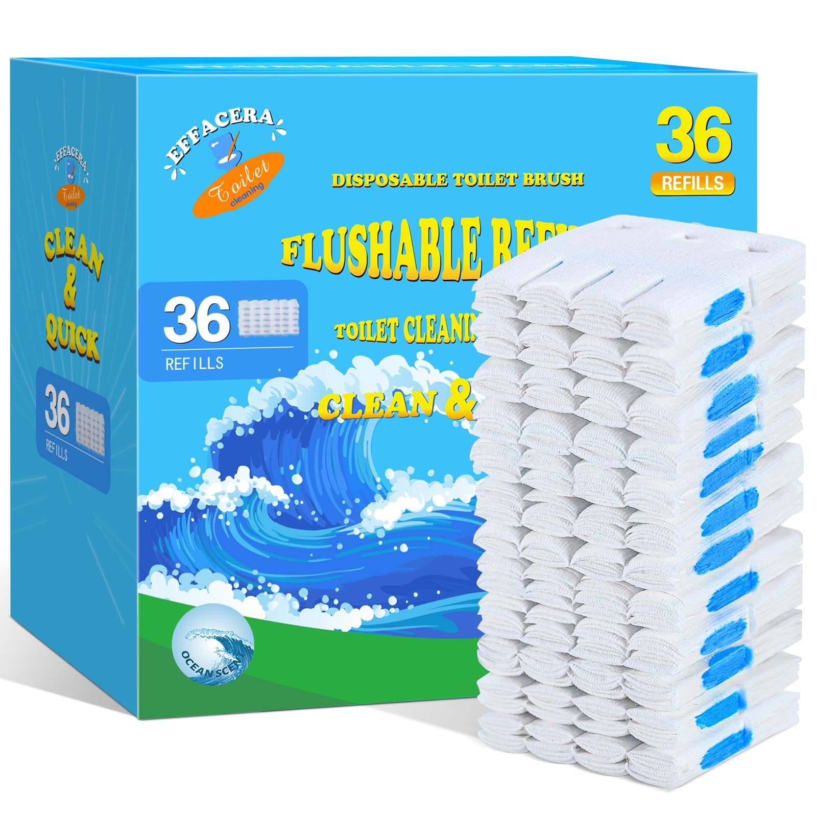 36 Refills Disposable Toilet Bowl Paper Bulk Toilet Fresh Flushable Refills f…