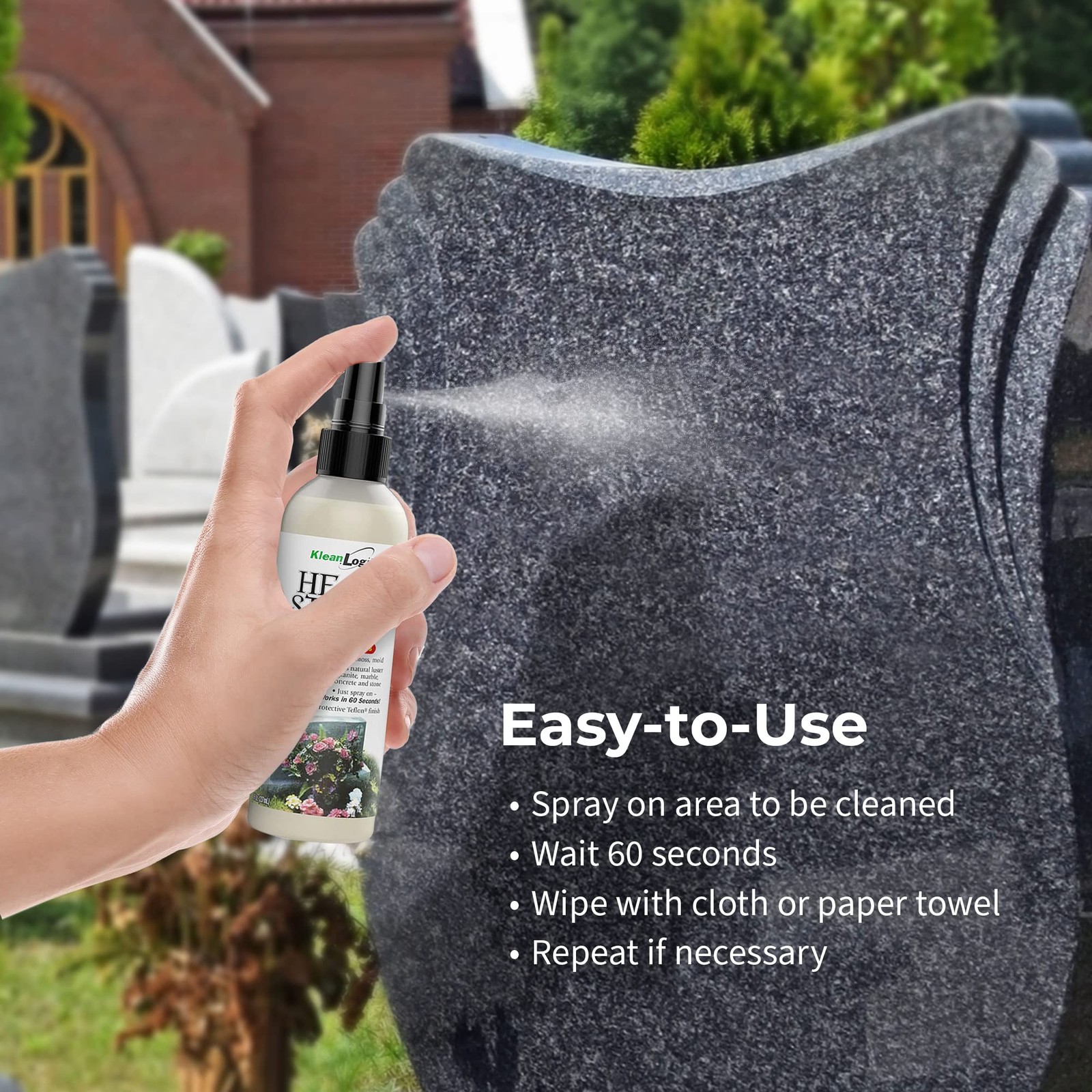Headstone Cleaner For Graves & Memorials, Tombstone Cleaner Solution Removes …