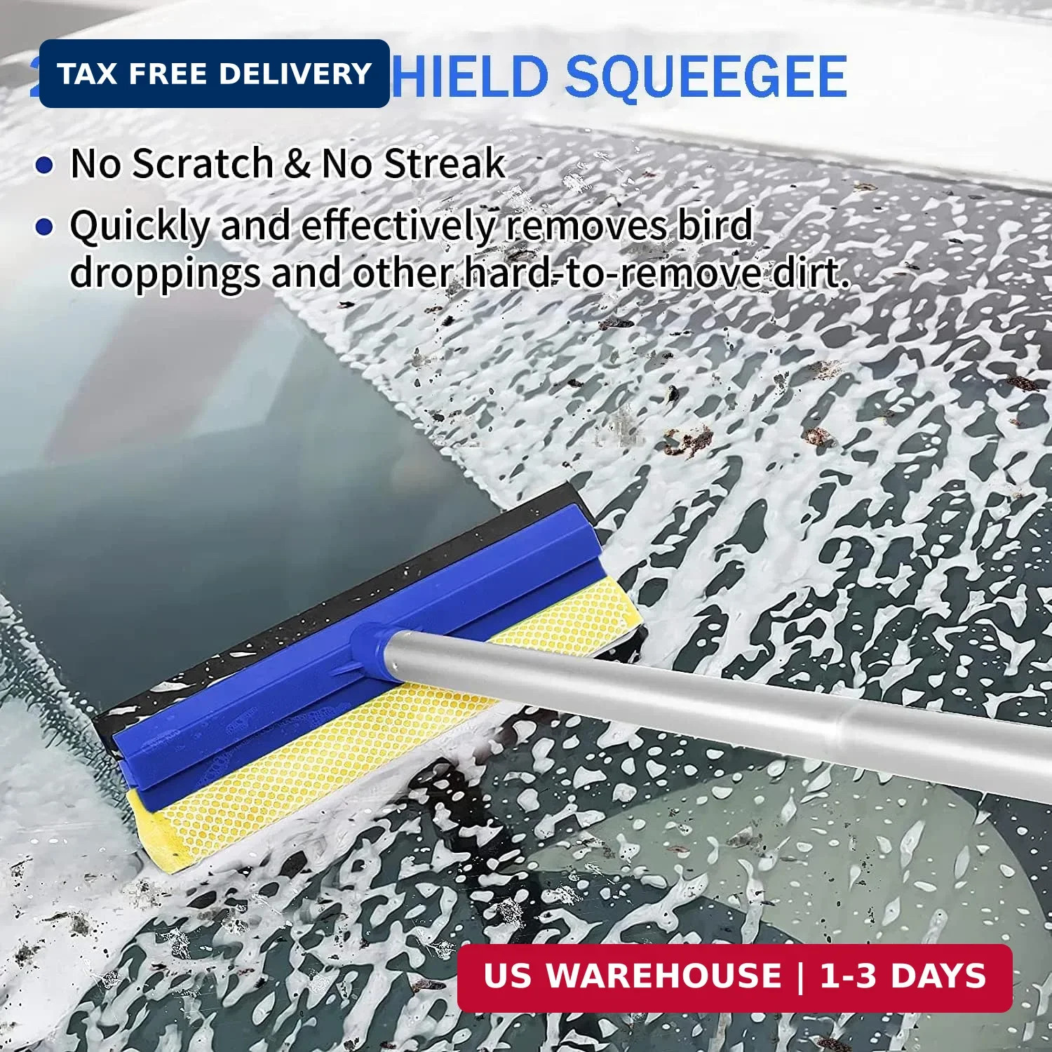 Wontolf 62” Car Wash Brush with Long Handle, Scratch-Free Soft Bristles Sturdy