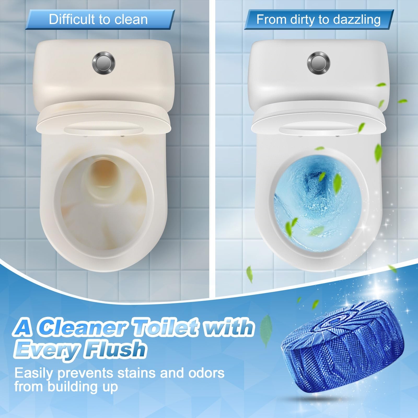 Multipurpose Bathroom Cleaners 54 Pack Commercial & Household Toilet Bowl Cle…