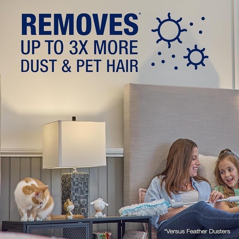 Extendable Dusting System W/ Reusable & Disposable Dusters Hard-to-Reach Areas