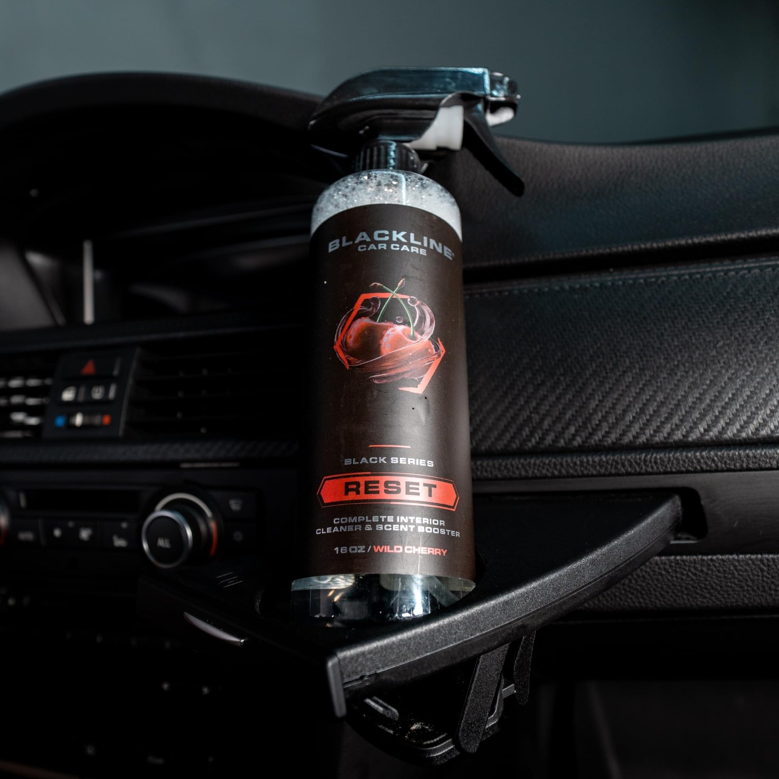 Blackline Luxury Car Interior Cleaner 16oz Wild Cherry Scent High-Foam Formula