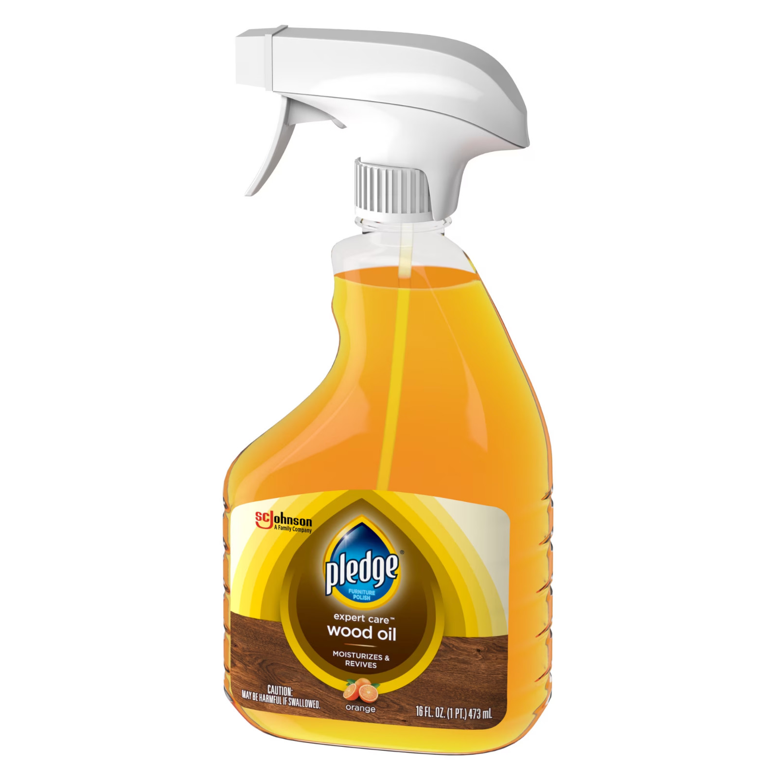 Pledge Expert Care Wood Oil, Moisturizes & Revives, Orange Scent, 16 Fl. Oz.