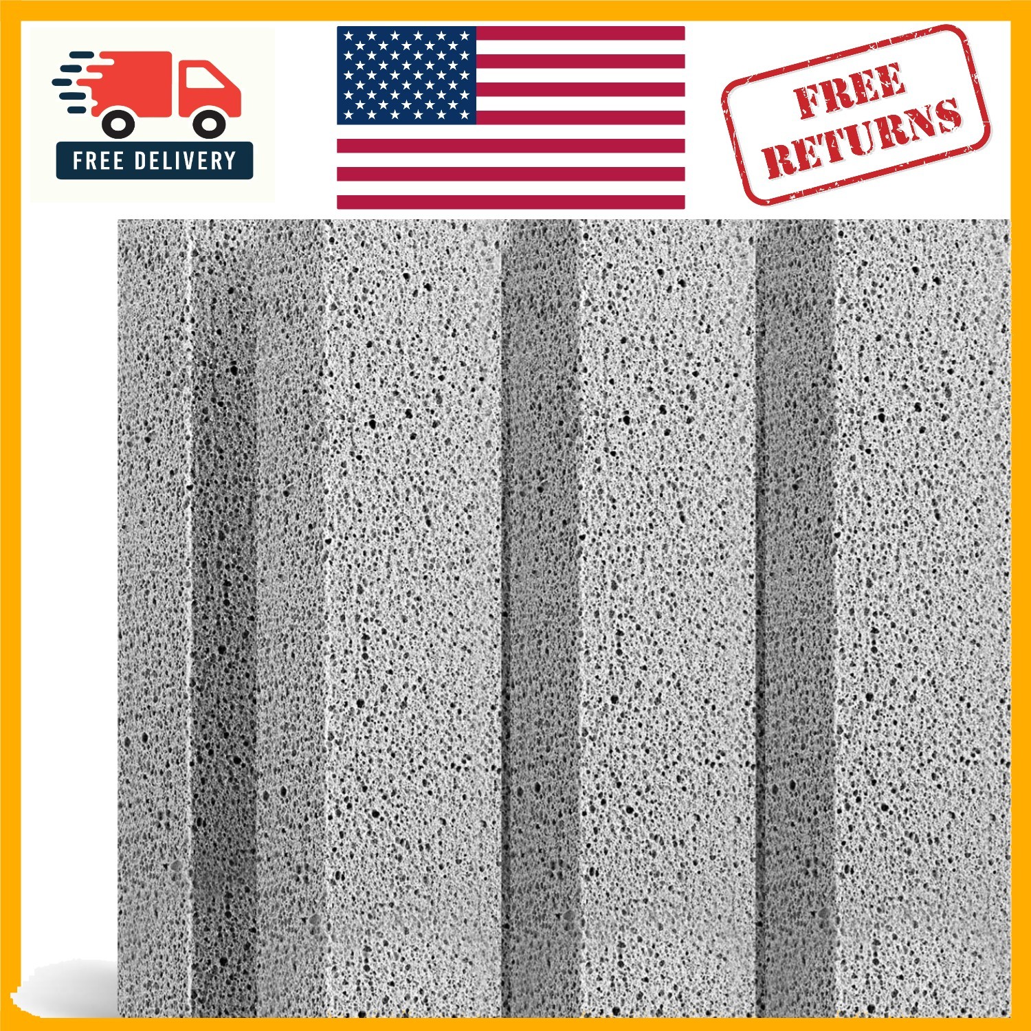 Versatile 6-Pack Pumice Stones for Effortless Cleaning of Bathrooms & More