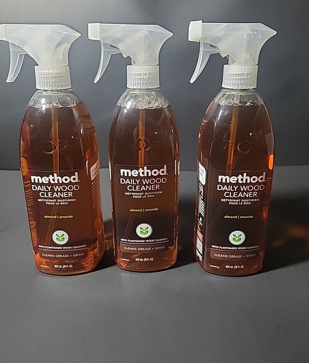 Method Daily Wood Cleaner Almond Scent Lot 3 – 28 fl oz Plant Based Wood Cleaner