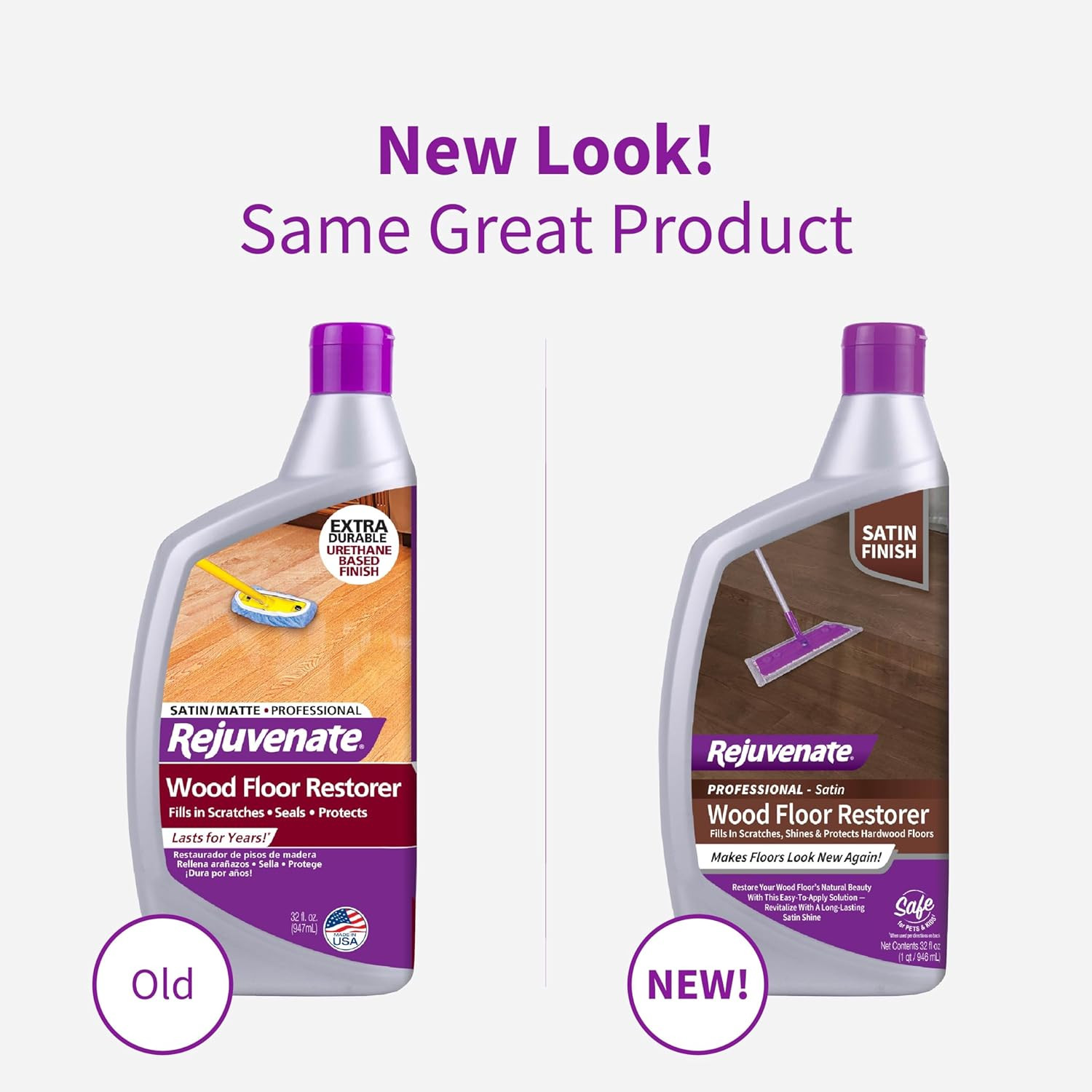 Professional Wood Floor Restorer Fills Scratches, Shines and Protects Wood Floor
