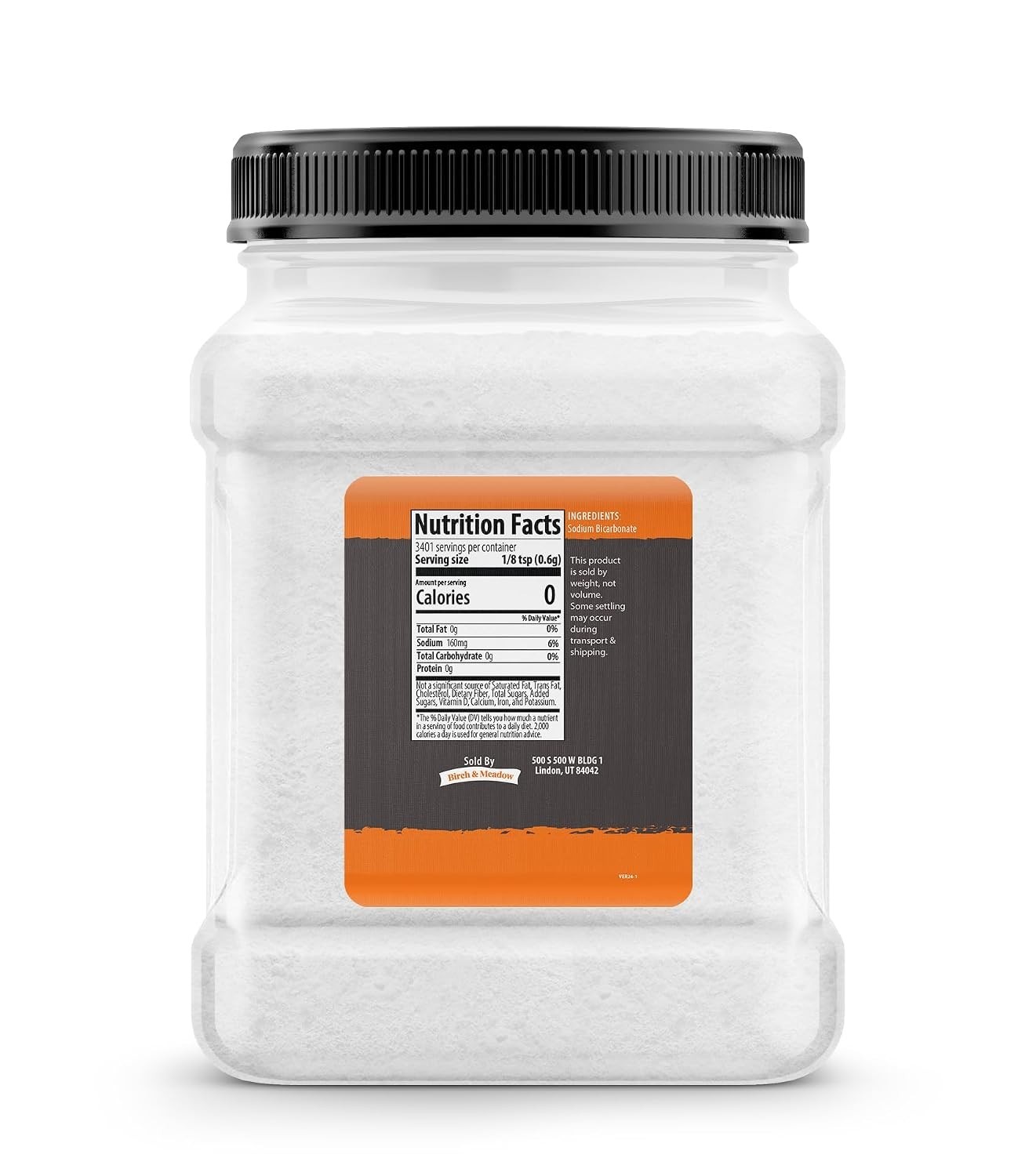 Natural Cooking & Baking Essential – 72 Ounce Baking Soda in Resealable Jar