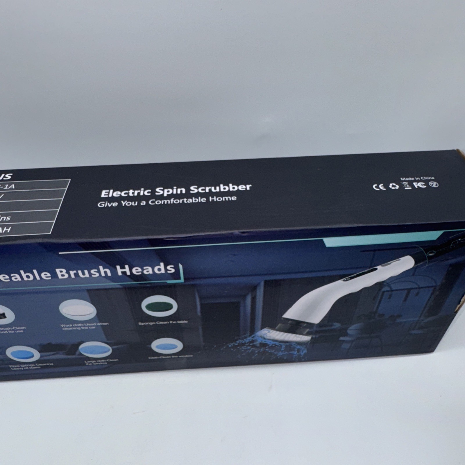 Electric Spin Scrubber, Cordless Cleaning Brush with 8 Replaceable Brush Heads
