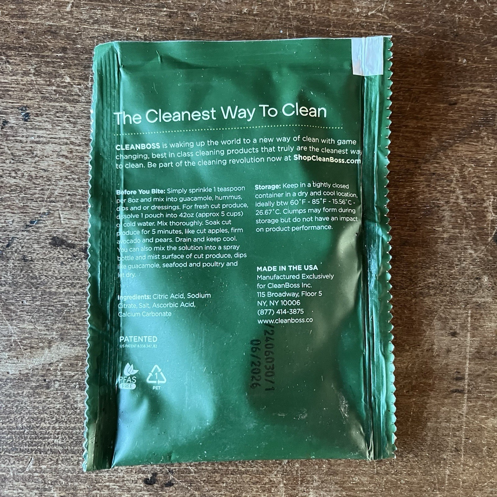 CleanBoss (2) Eat Cleaner Fruit+Veggie Washes & (3) Powder 32 Mix Packets 06/26