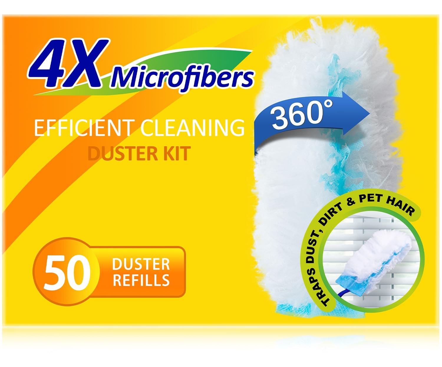 Lanarp 360 Duster Refills Swiffer Refill Kit 50 Dusters Cleaning Home Car Heavy