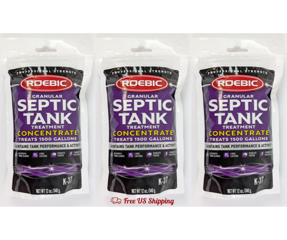 Roebic K-37-BAG Granular Septic Tank Treatment Concentrate 12 oz Set of 3