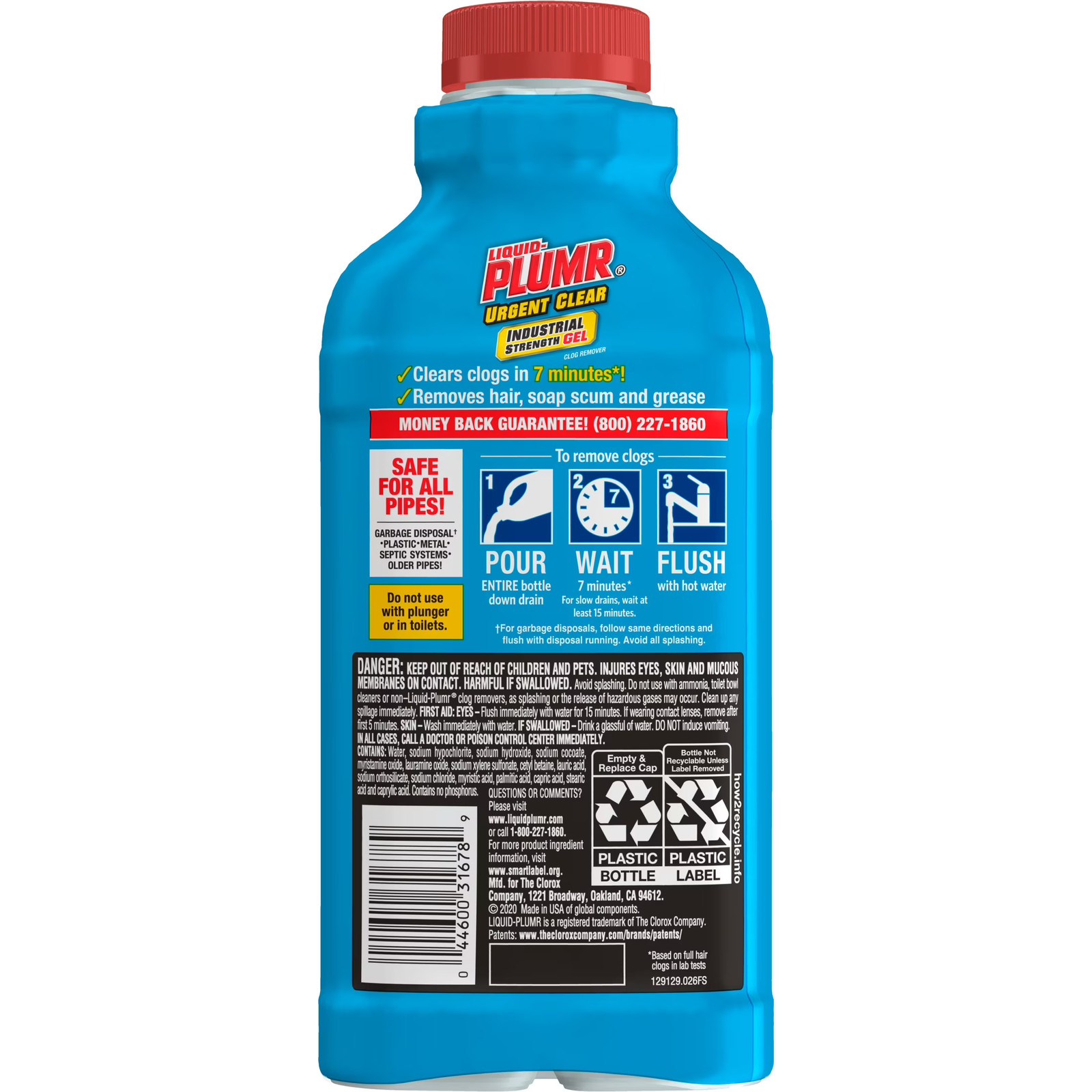 Industrial Strength Drain Clog Remover Gel, Urgent Clear, 17 fl oz