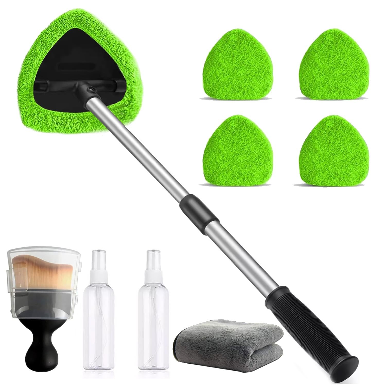 Car Windshield Cleaning Tools, Expandable Car Window Cleaner kit with 4 Reusa…
