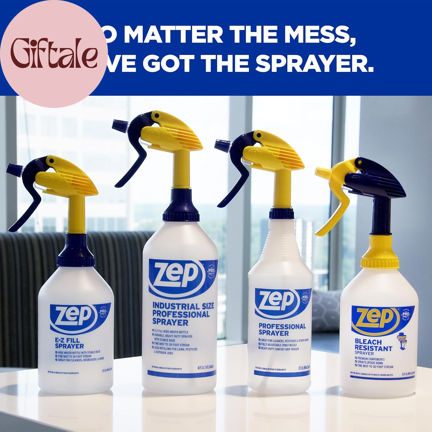 Bleach Resistant Professional Sprayer Bottle – 32 Oz (Pack of 2) – ZUPRO2-30 Foo
