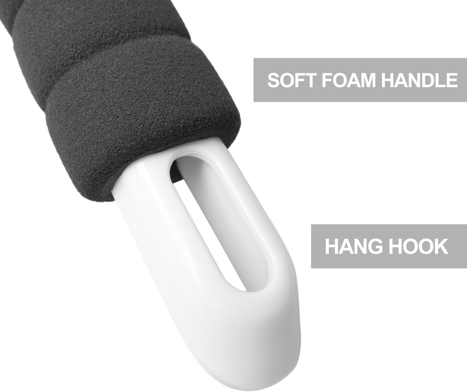 Versatile 8-Inch Foam Handle Squeegee for Windows, Showers, and Cars – White