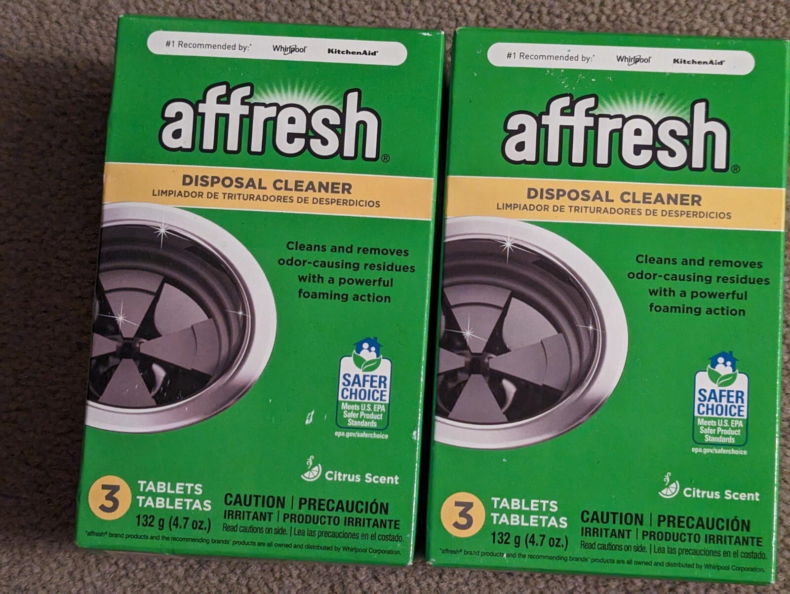 Affresh Garbage Disposal Cleaner, Removes Odor-Causing Residues, 4 boxes of 3