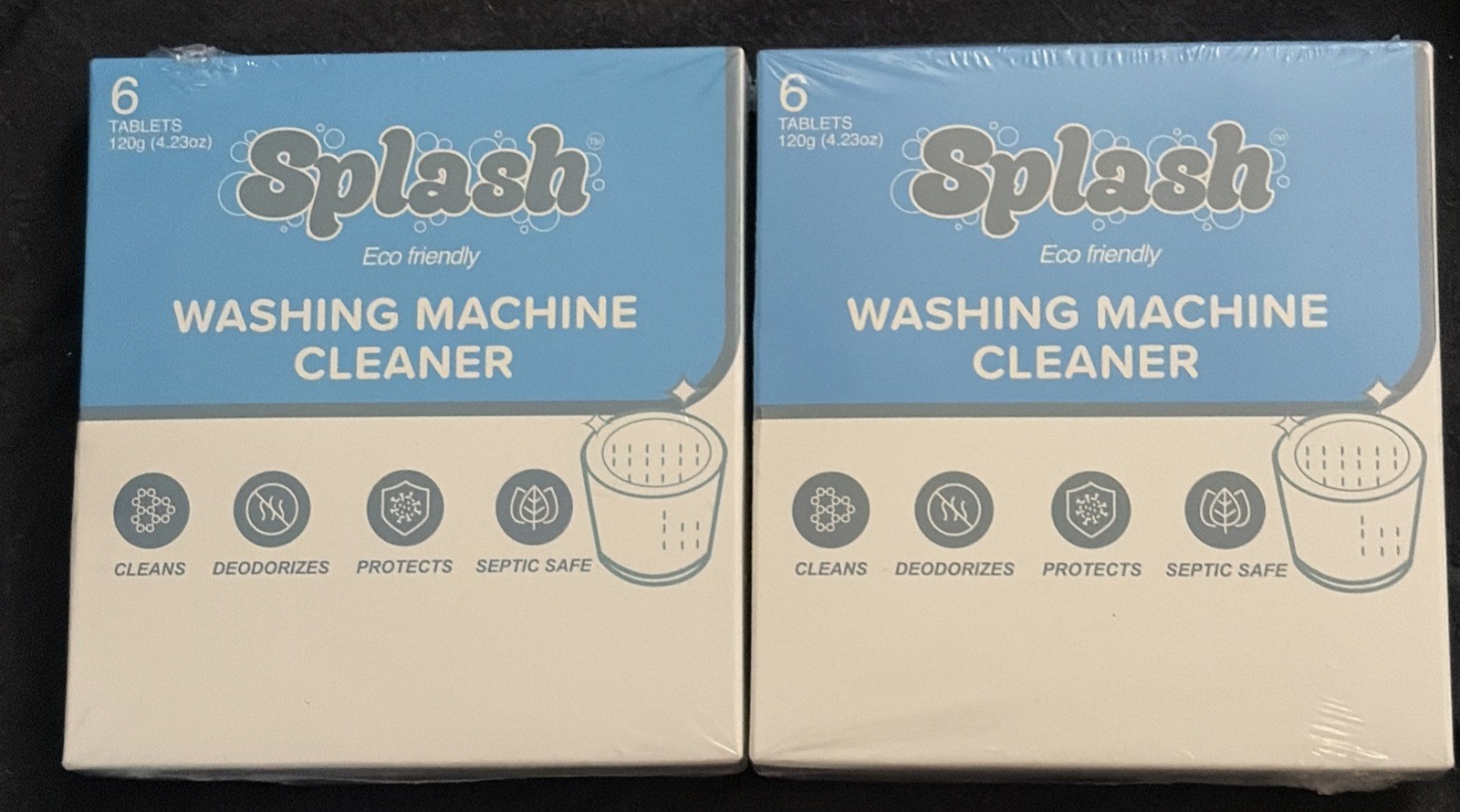 Lot of 2 ~ Splash Spotless Washing Machine Cleaner Tablets Deep Cleaning Formula