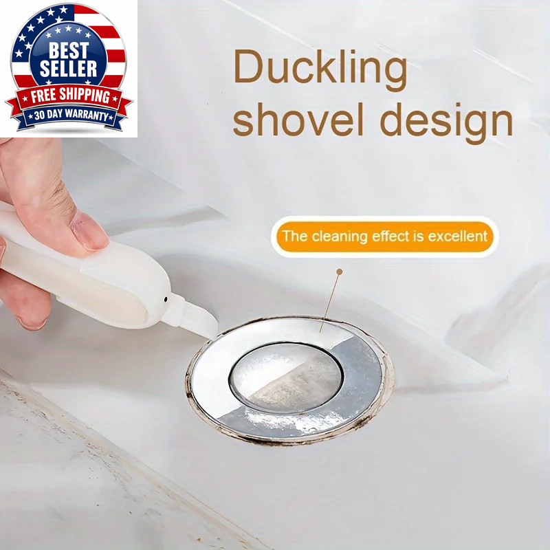 2-In-1 Cute Duck Shaped Double-Head Design Cleaning Clip Dust Stain Removal Shov