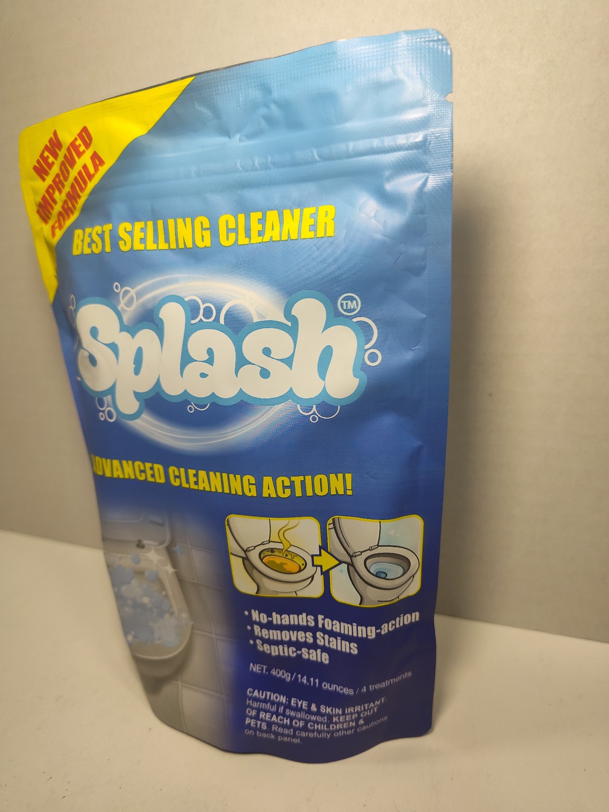 Splash Advanced Cleaning Action Toilet Cleaner Powder 14.11oz 4 Treatments New