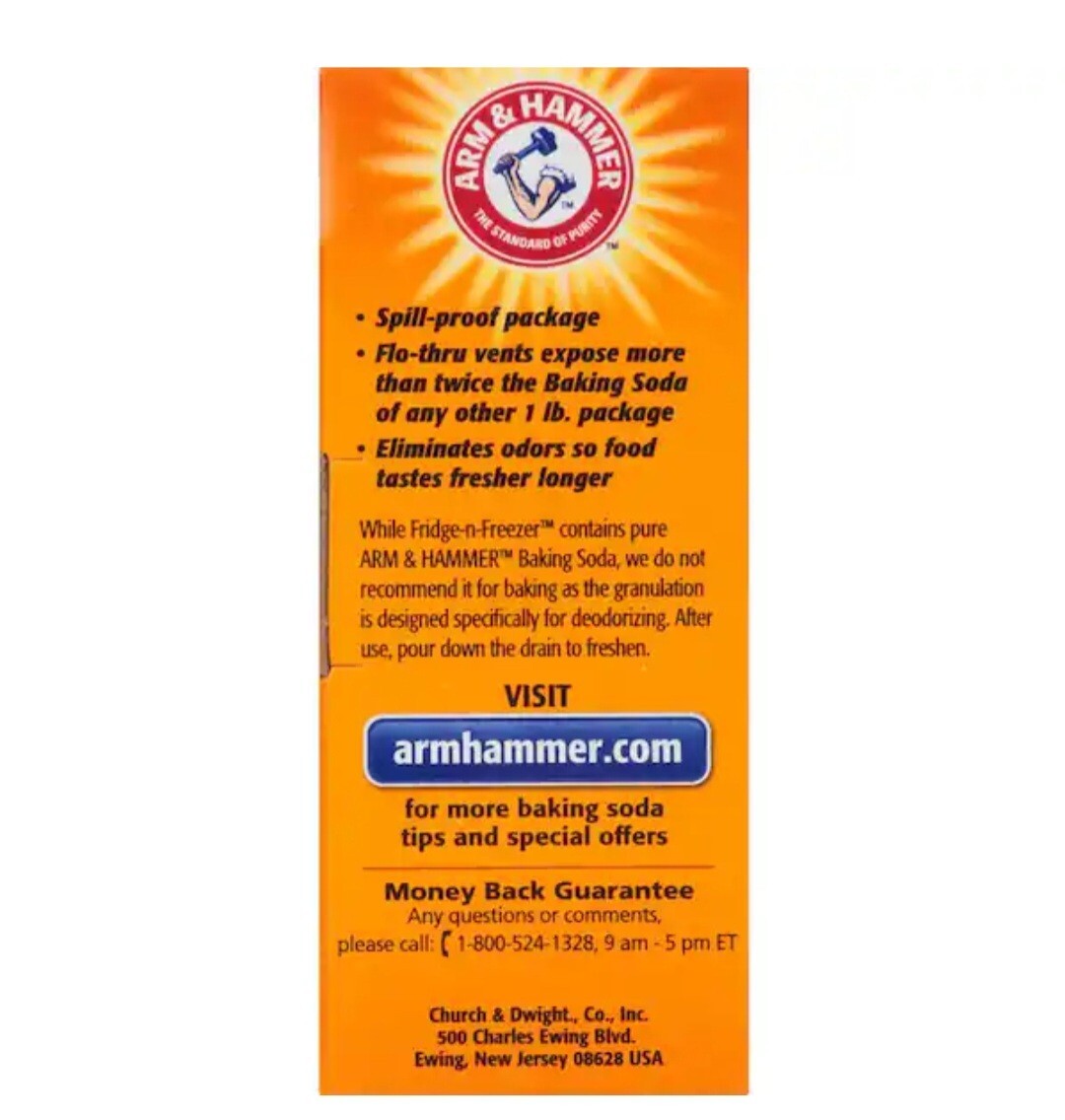 5x Arm Hammer Baking Soda Fridge-n-Freezer Odor Absorber Eliminator Air Freshner